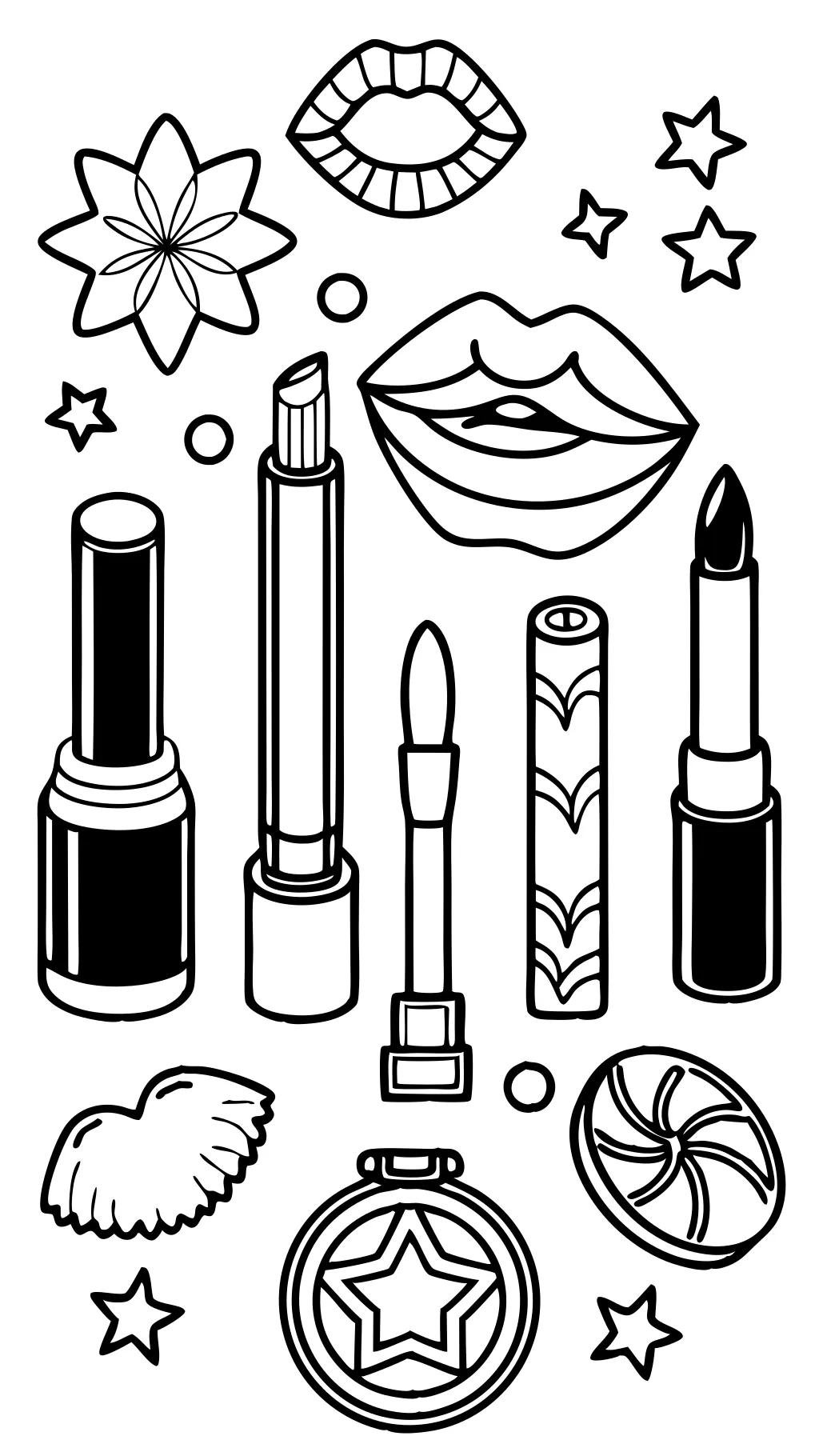 lipstick coloring pages